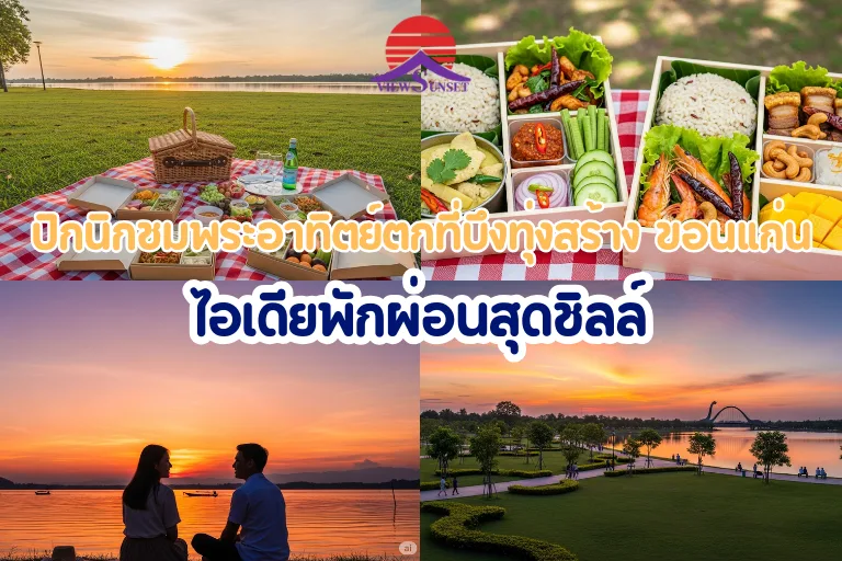 ปิกนิกชมพระอาทิตย์ตกที่บึงทุ่งสร้าง ขอนแก่น